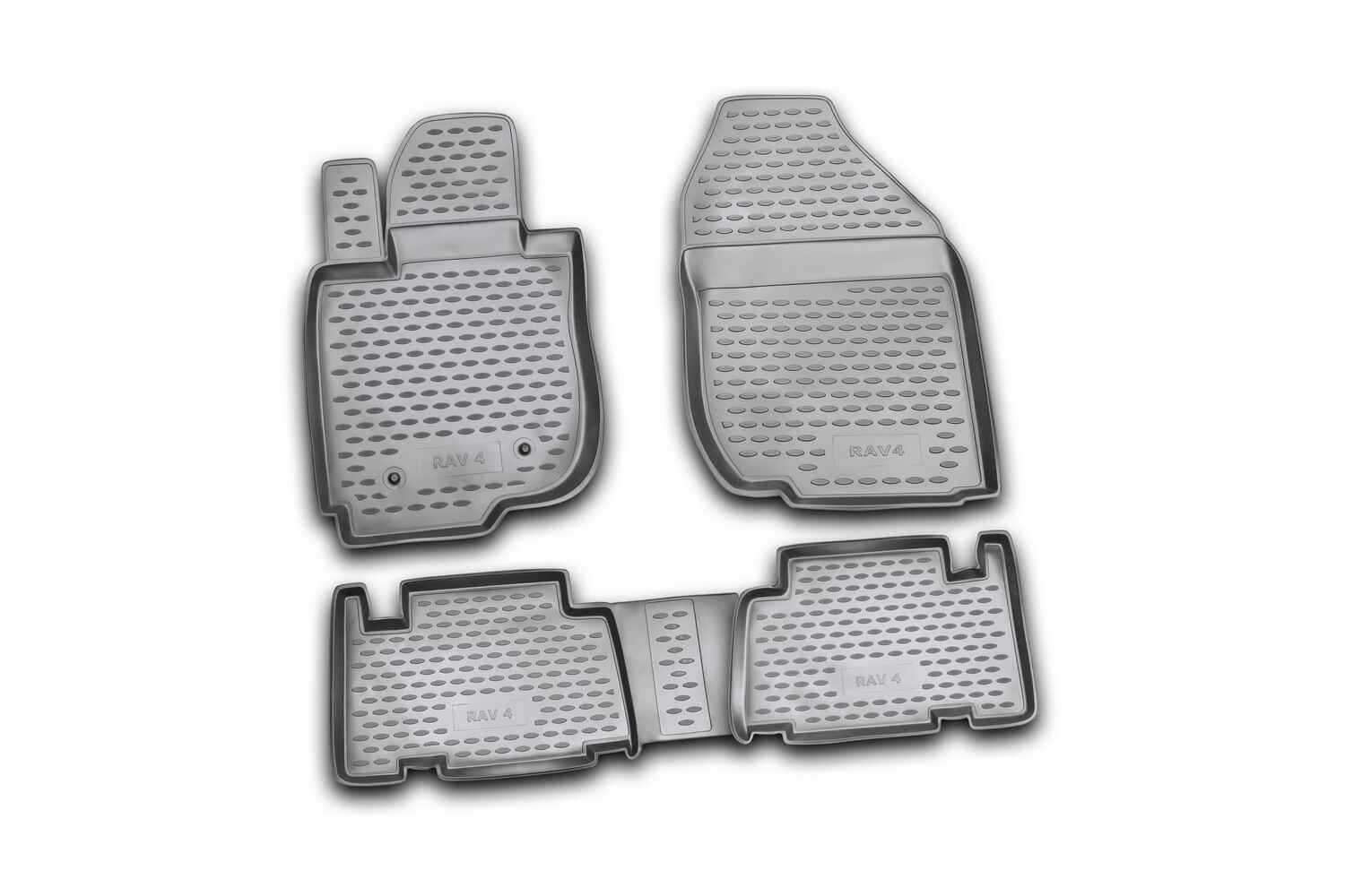 Коврики в салон, подходит для TOYOTA RAV4 01/2006-2010, 4 шт.(серые)