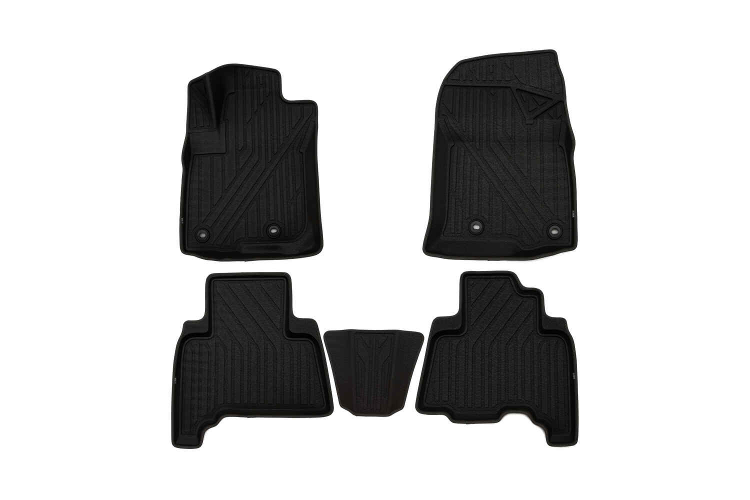 Коврики KVEST 3D в салон подходят для LEXUS GX, 2013-, 5шт. (полиуретан, черный, черный) / Лексус GХ