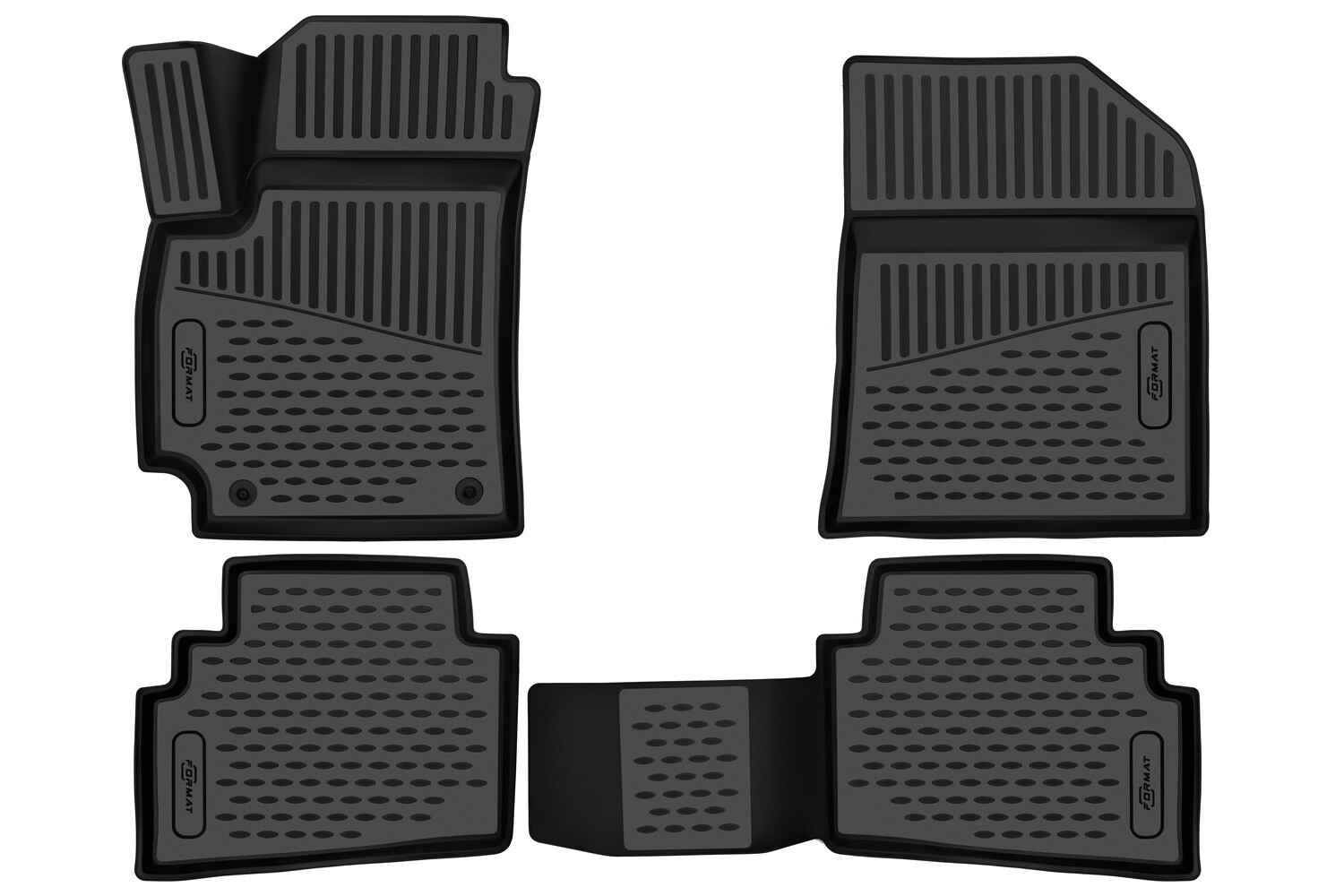 Коврики 3D в салон подходят для KIA Seltos, 2WD/4WD, 2020-. кросс, 4шт. (ПУ, повышенная износостойкость) / Киа Селтос