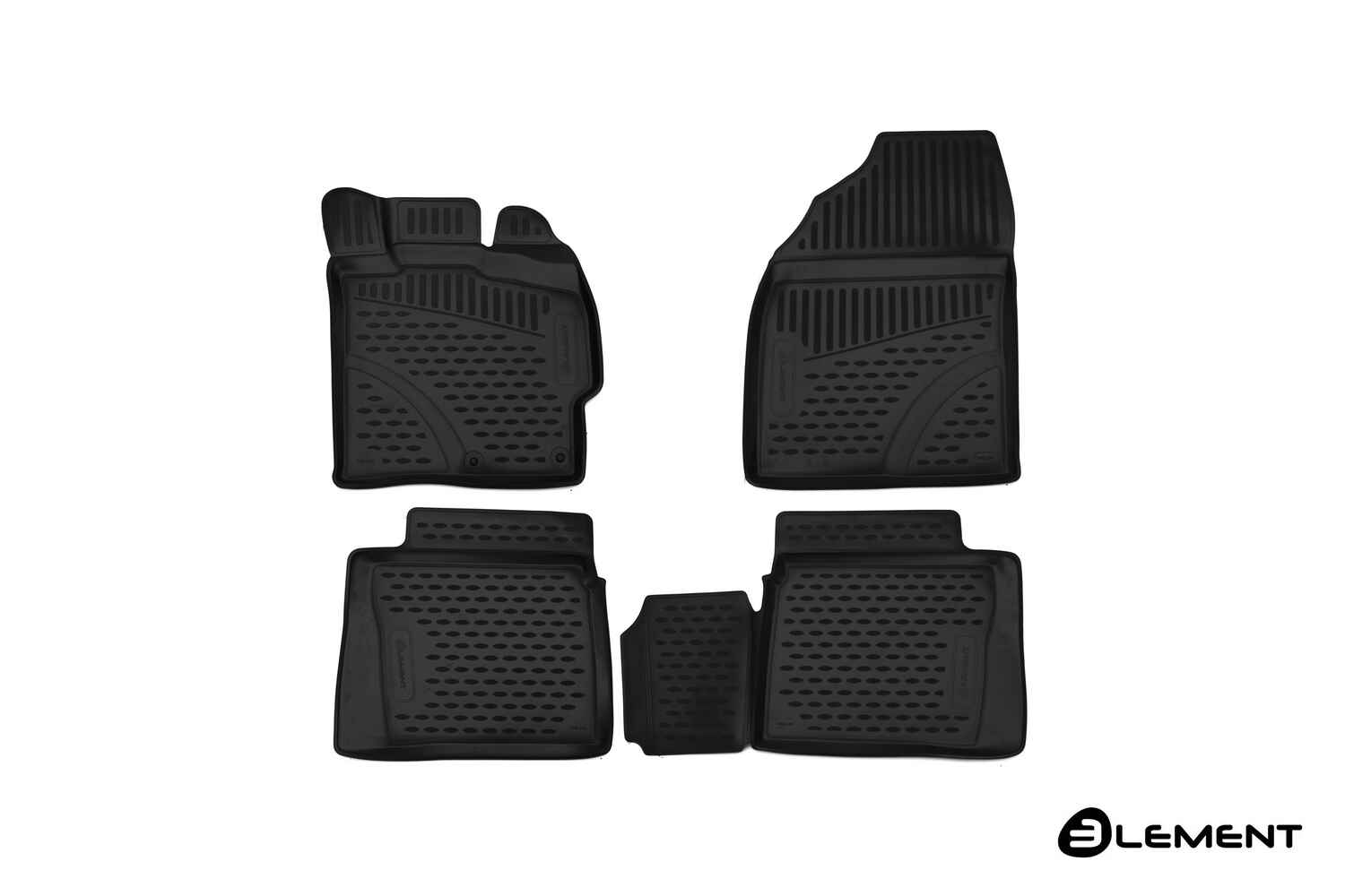 Коврики 3D в салон, подходит для TOYOTA Prius 30, 2009-2015, правый руль, 4 шт. (полиуретан)