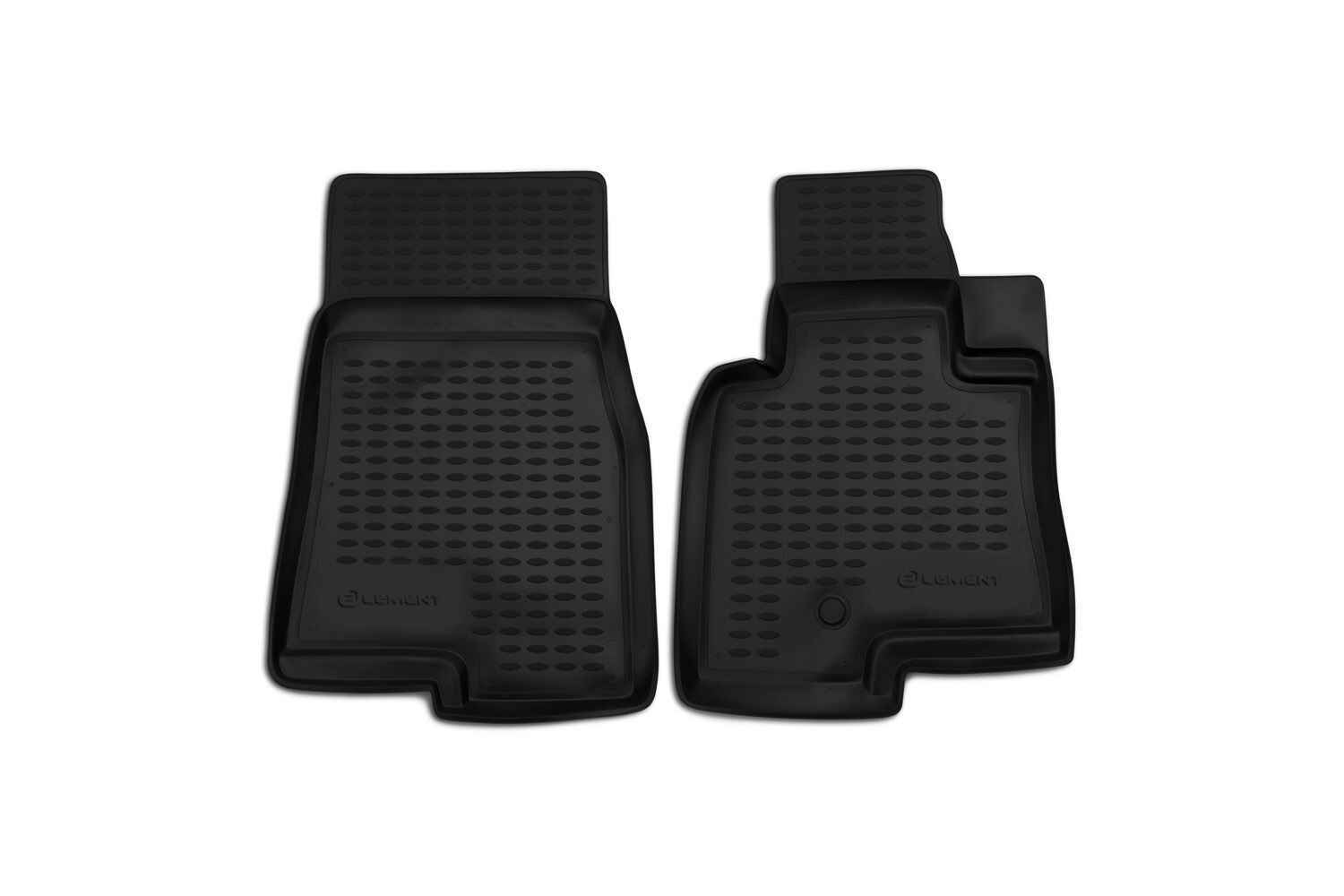 Коврики в салон, подходит для MITSUBISHI Pajero III 5D, 2002-2006, передние, 2 шт. (полиуретан)