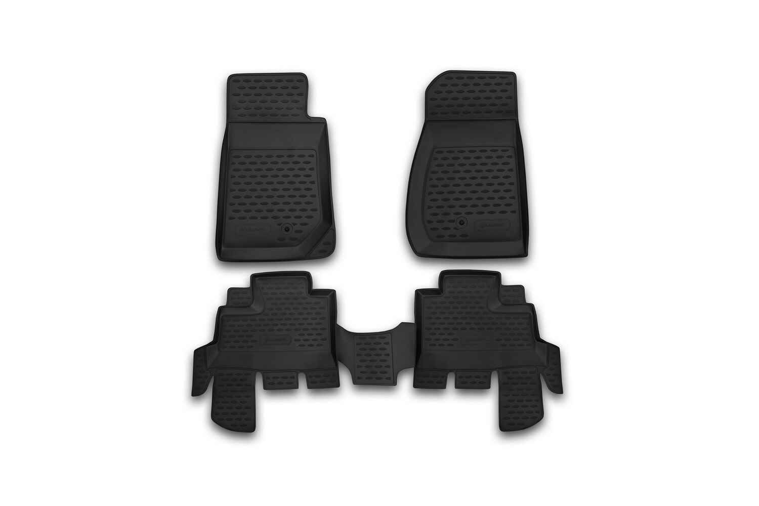 Коврики в салон, подходит для JEEP Wrangler 4 doors, 2007-2018 4 шт. (полиуретан)