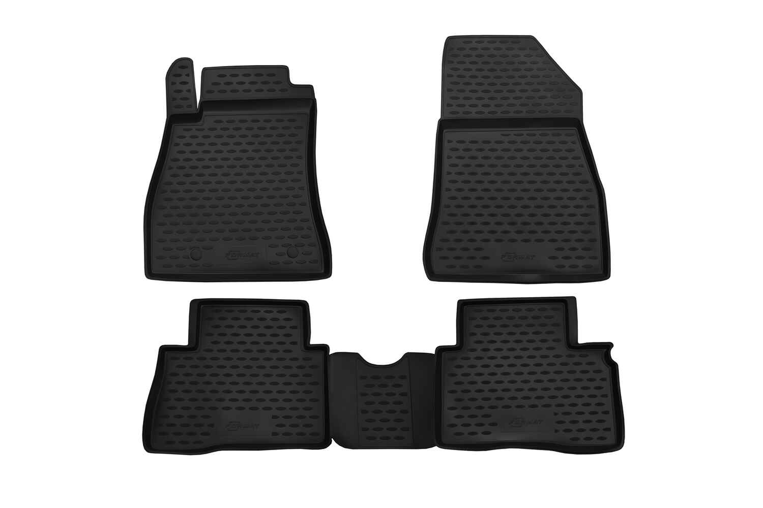 Коврики в салон NISSAN Juke, 2010-2014, 2014- клипса R/N, 4 шт. (ПУ, повышенная износостойкость) / Ниссан Жук