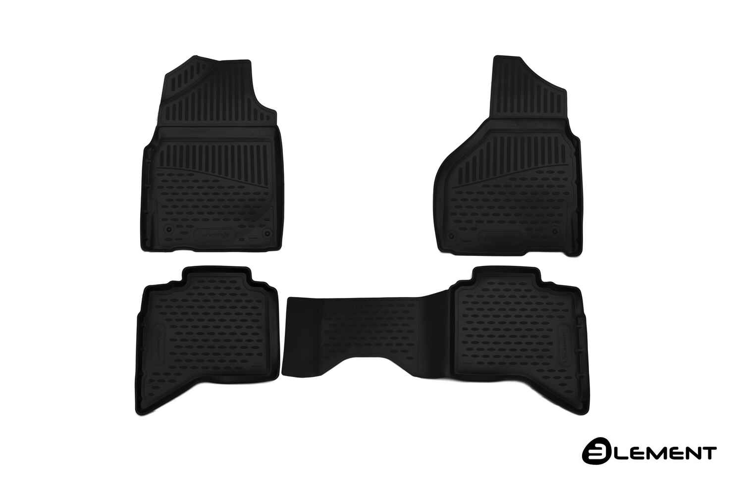 Коврики 3D в салон, подходит для DODGE Ram 1500/2500/3500, 2012-2018, Quad cab, (USA), 4 шт. (полиуретан)