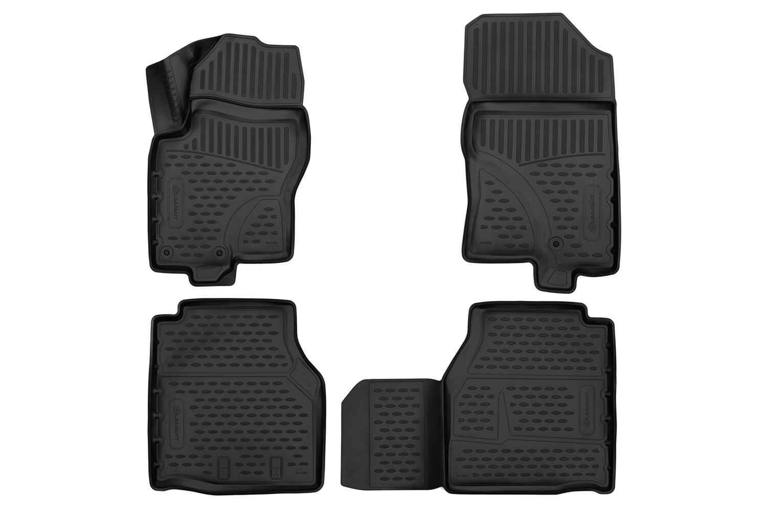 Коврики 3D в салон, подходит для NISSAN Frontier King Cab, 2009-2019 пикап, USA, 4шт. (полиуретан)