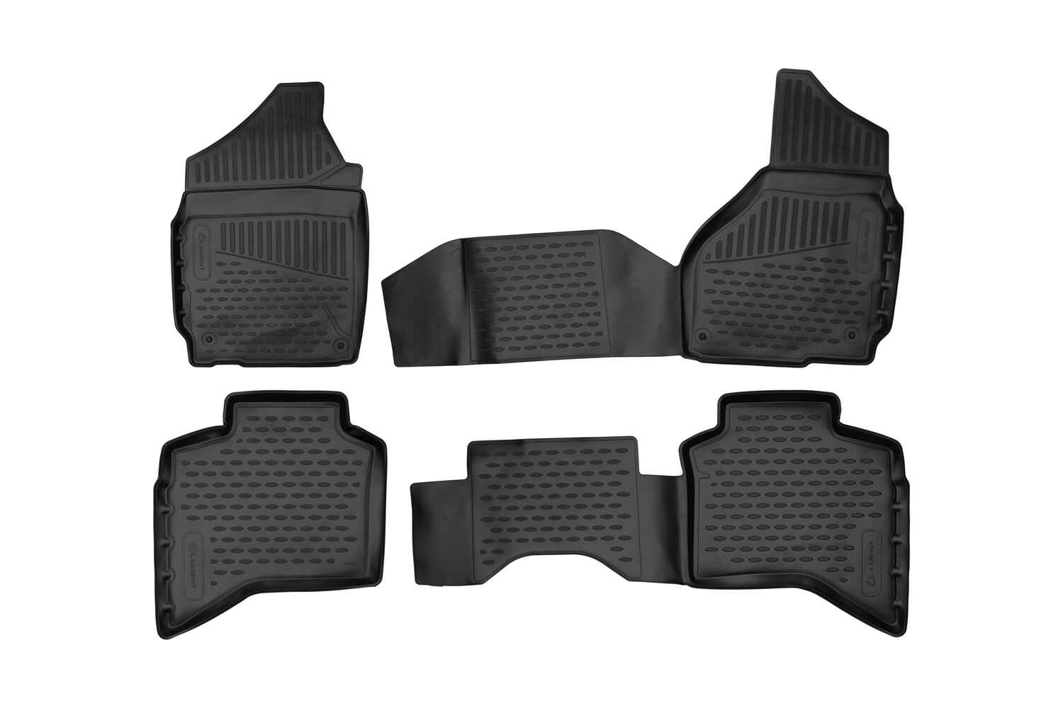 Коврики 3D в салон подходят для, подходит для DODGE Ram 1500 Quad Cab, 2012-2018 пикап, USA, 4шт. (полиуретан)