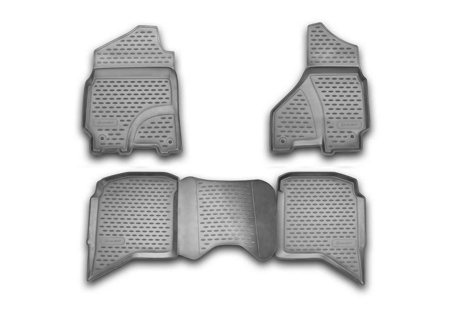 Коврики в салон, подходит для DODGE RAM 1500/2500/3500 Crew Cab, 2002-2012 4 шт. (полиуретан)