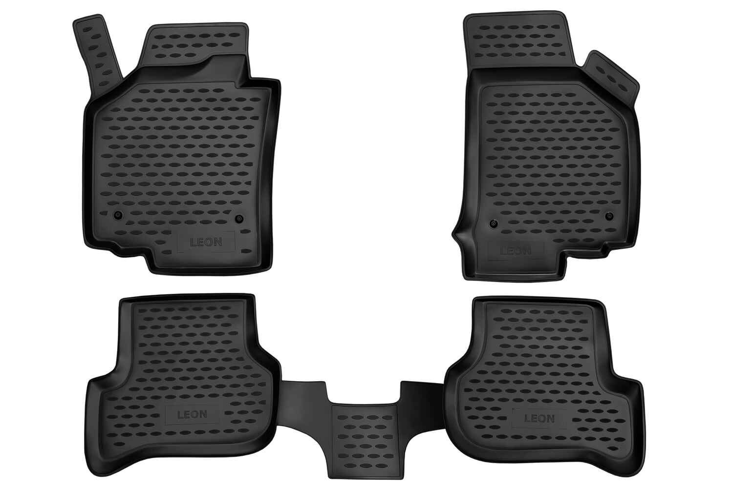 Коврики в салон, подходит для SEAT Leon 2005-2013, 4 шт. (полиуретан)