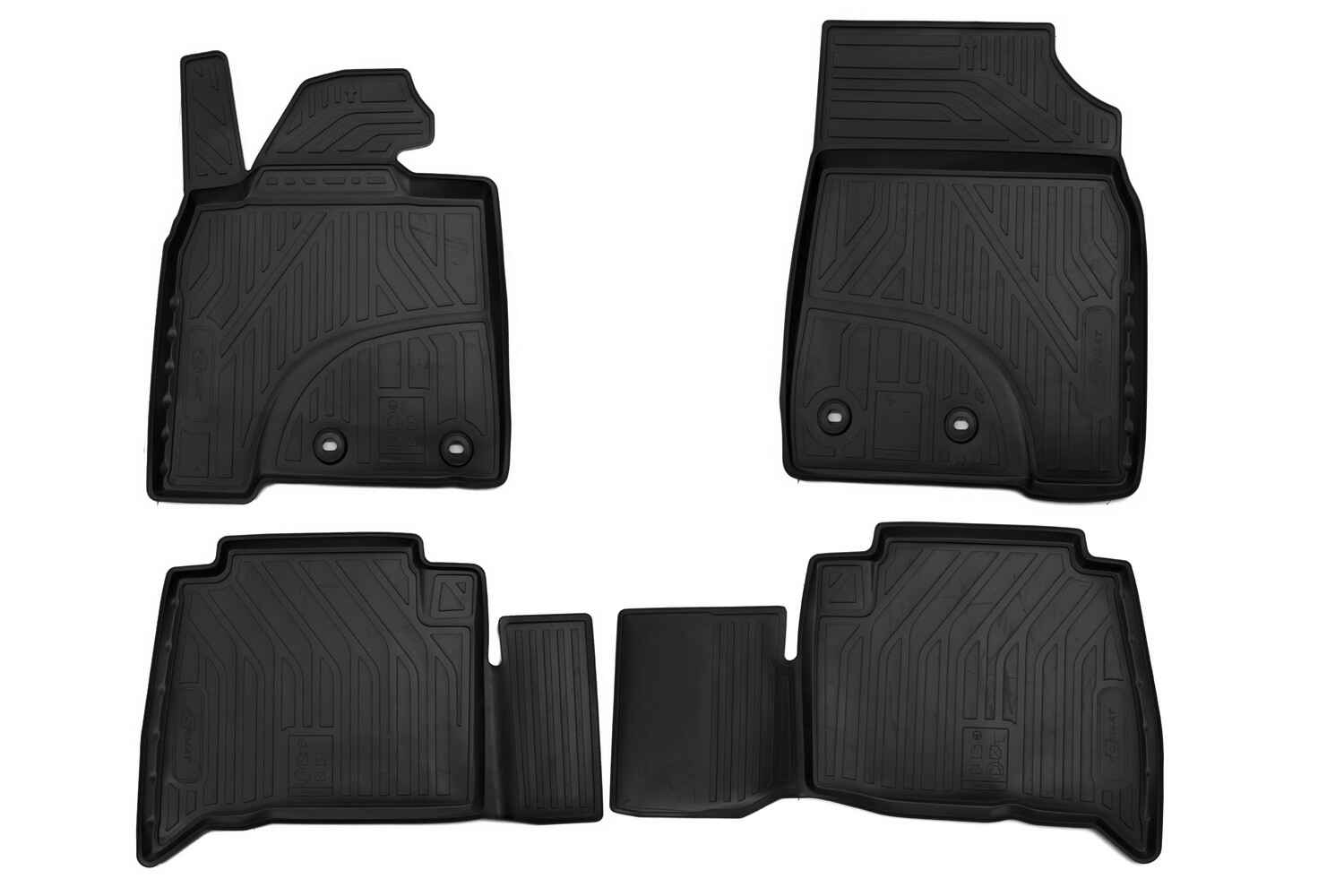 Коврики в салон подходит для TOYOTA Land Cruiser 200, 2015-2021, 4 шт. (ПУ, повышенная износостойкос / Тойота Ленд крузер