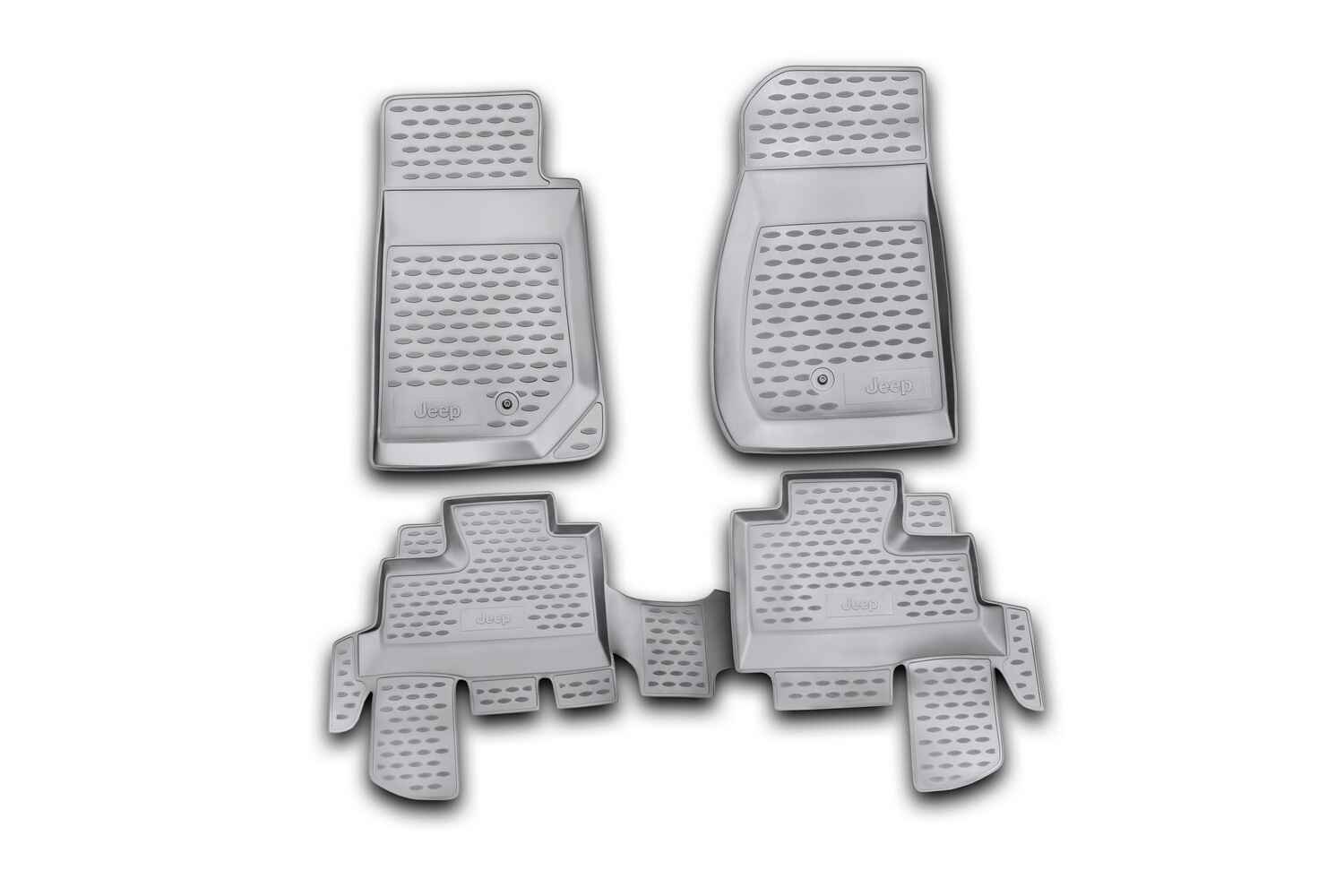 Коврики в салон JEEP Wrangler 4 doors, 2007- 4 шт. (полиуретан) / Джип Ранглер