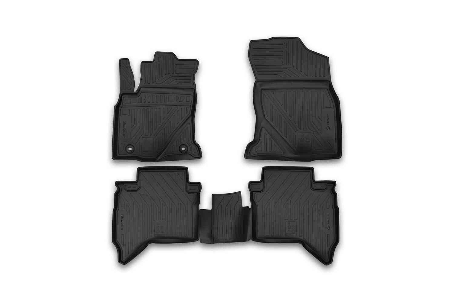 Коврики в салон, подходит для TOYOTA Hilux (VIII), 2015-, 4 шт. (полиуретан) / Тойота Хайлюкс
