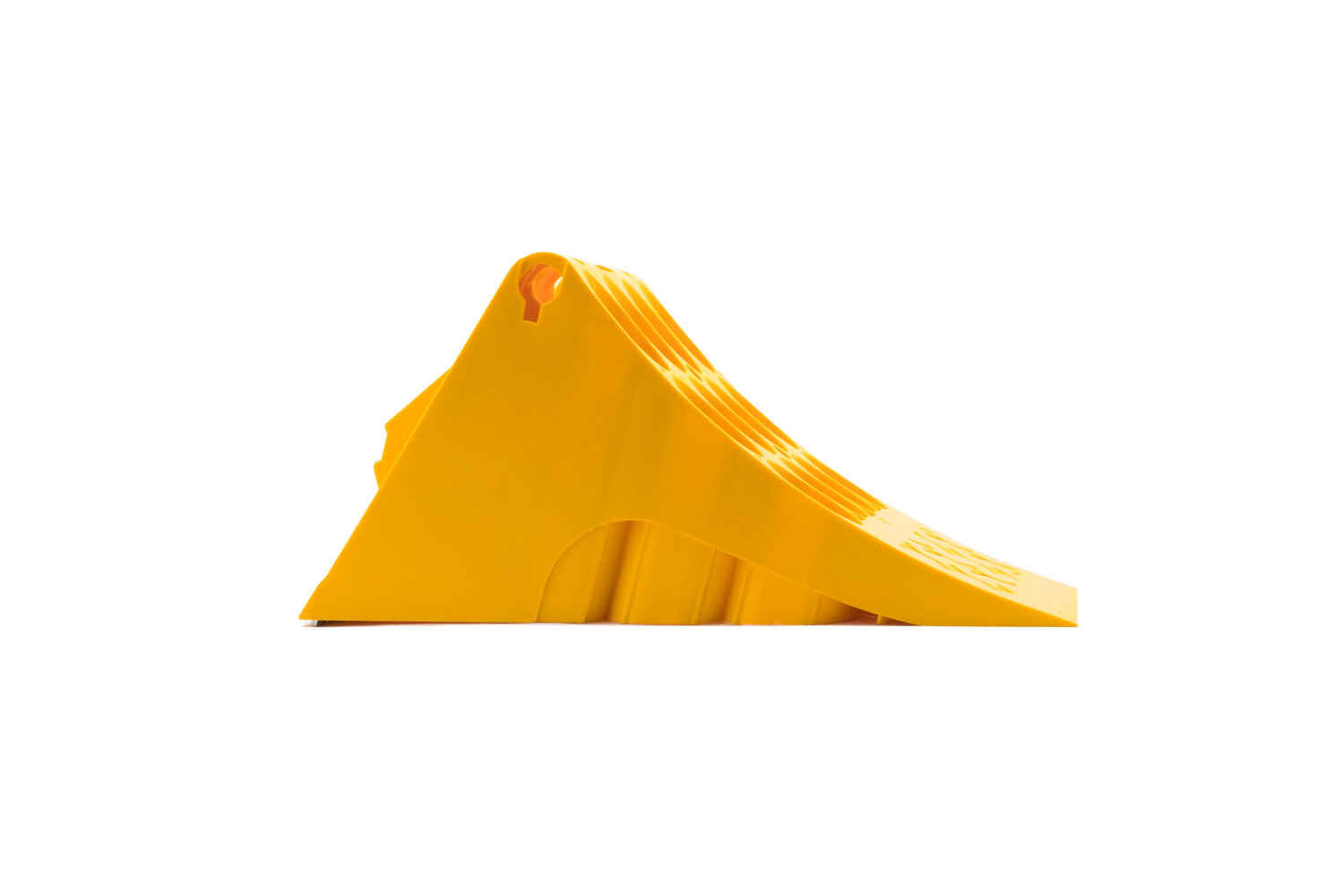 Упор противооткатный для грузового транспорта G53 с противоскользящей стальной пластиной (477х225х198 мм), желтый, TRUCK WAY