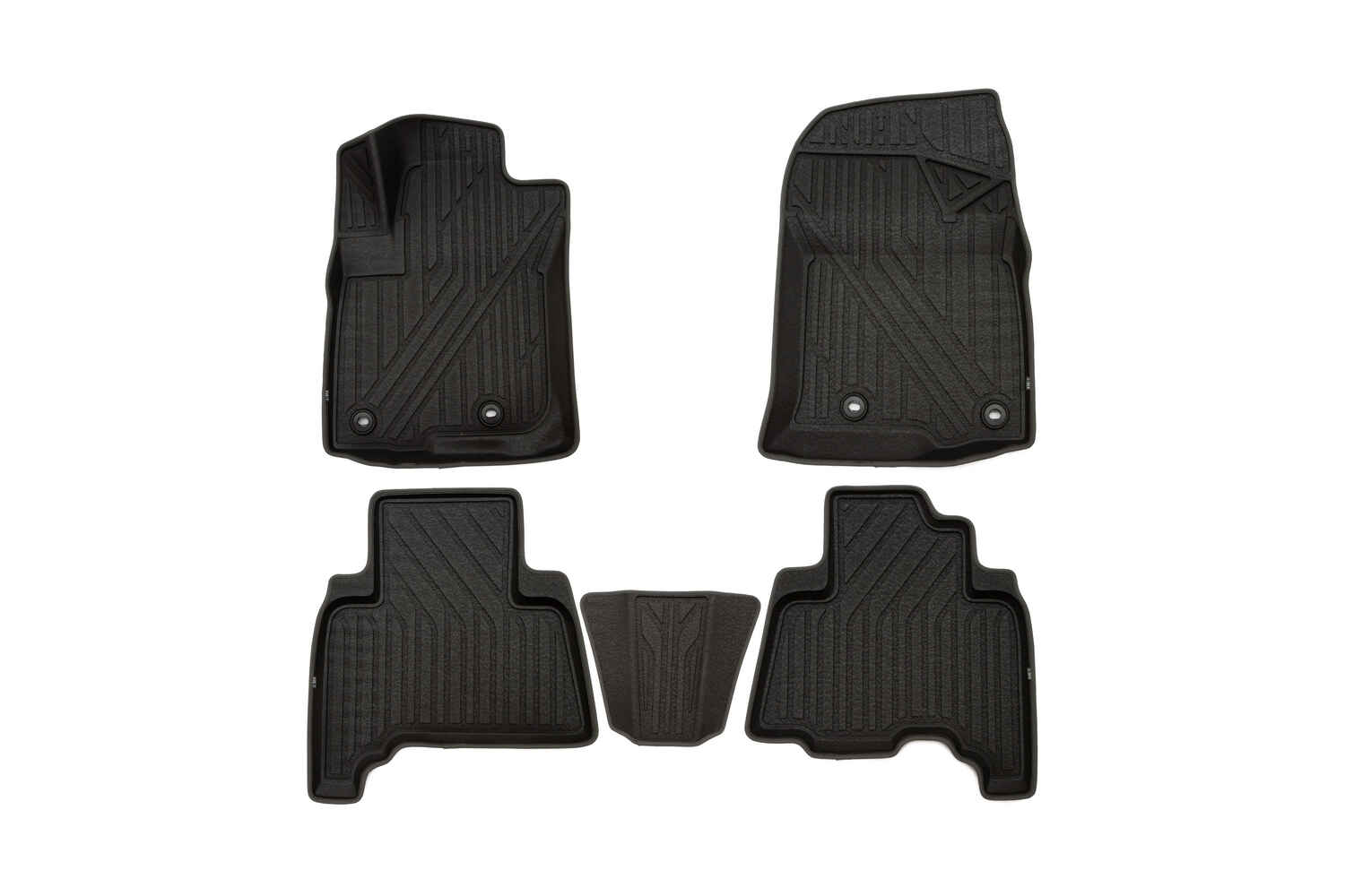 Коврики KVEST 3D в салон подходят для LEXUS GX, 2013-, 5шт. (полиуретан, черный, серый) / Лексус GХ