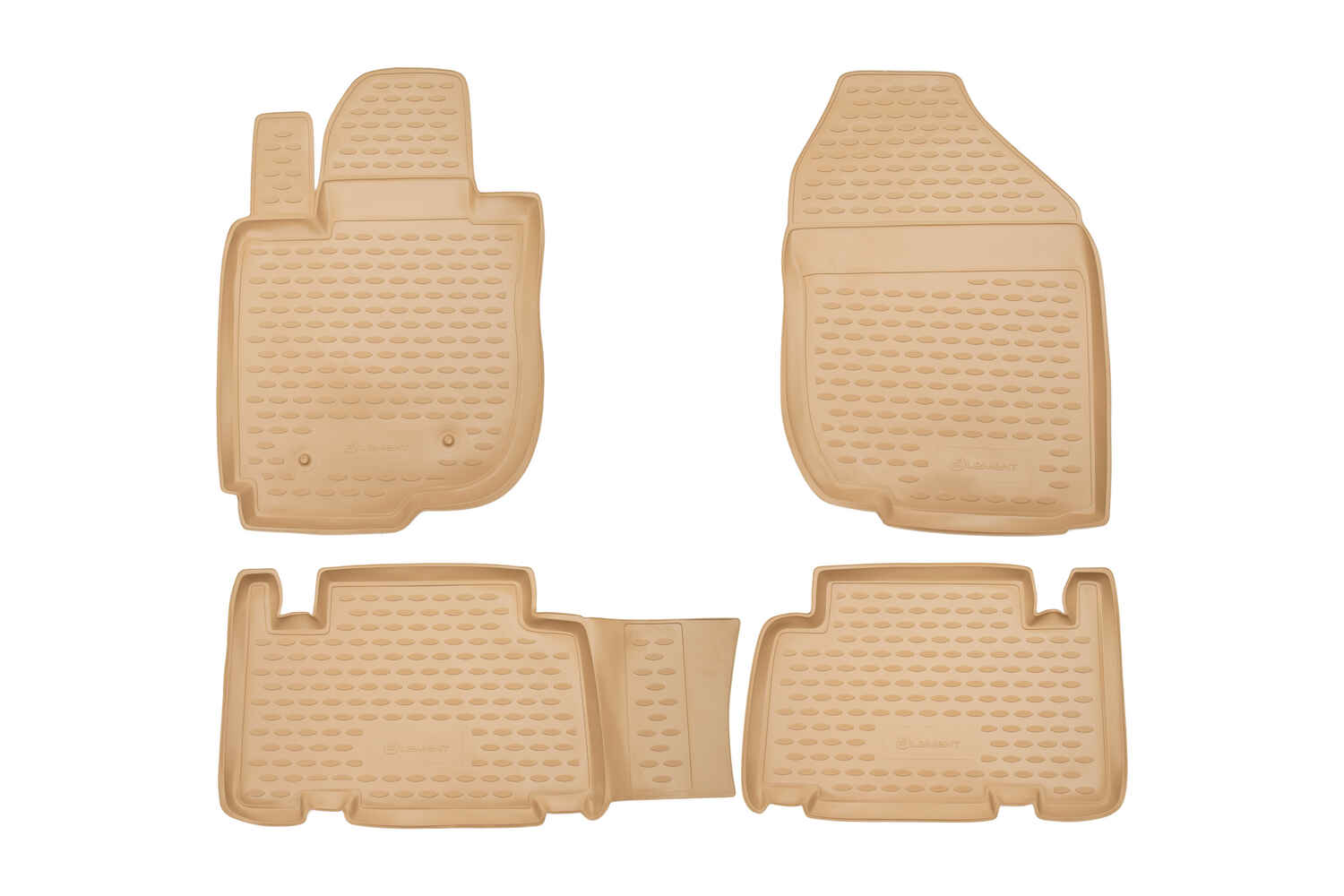 Коврики в салон, подходит для TOYOTA RAV4 long 01/2006->, 4 шт. (полиуретан, бежевые)