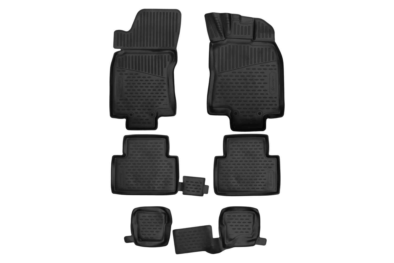 Коврики 3D в салон подходят для NISSAN X-Trail, 2013->  П.Р. внедорожник, Австралия, 6шт. (полиуретан)