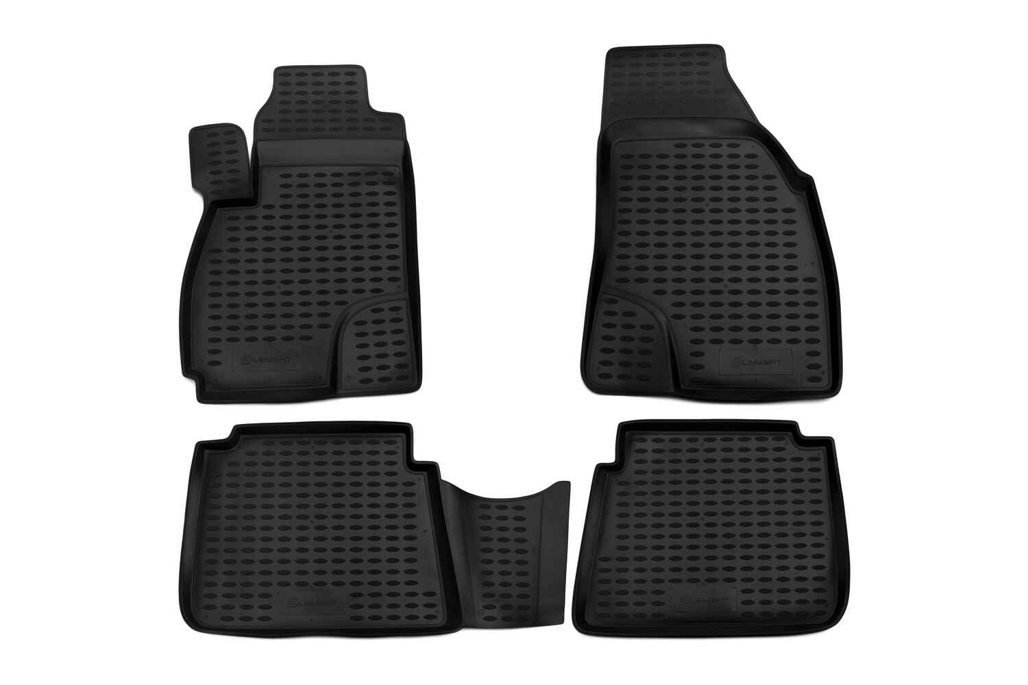 Коврики в салон, подходит для HYUNDAI Santa Fe Classic 2001-2006, 4 шт. (полиуретан, серые)