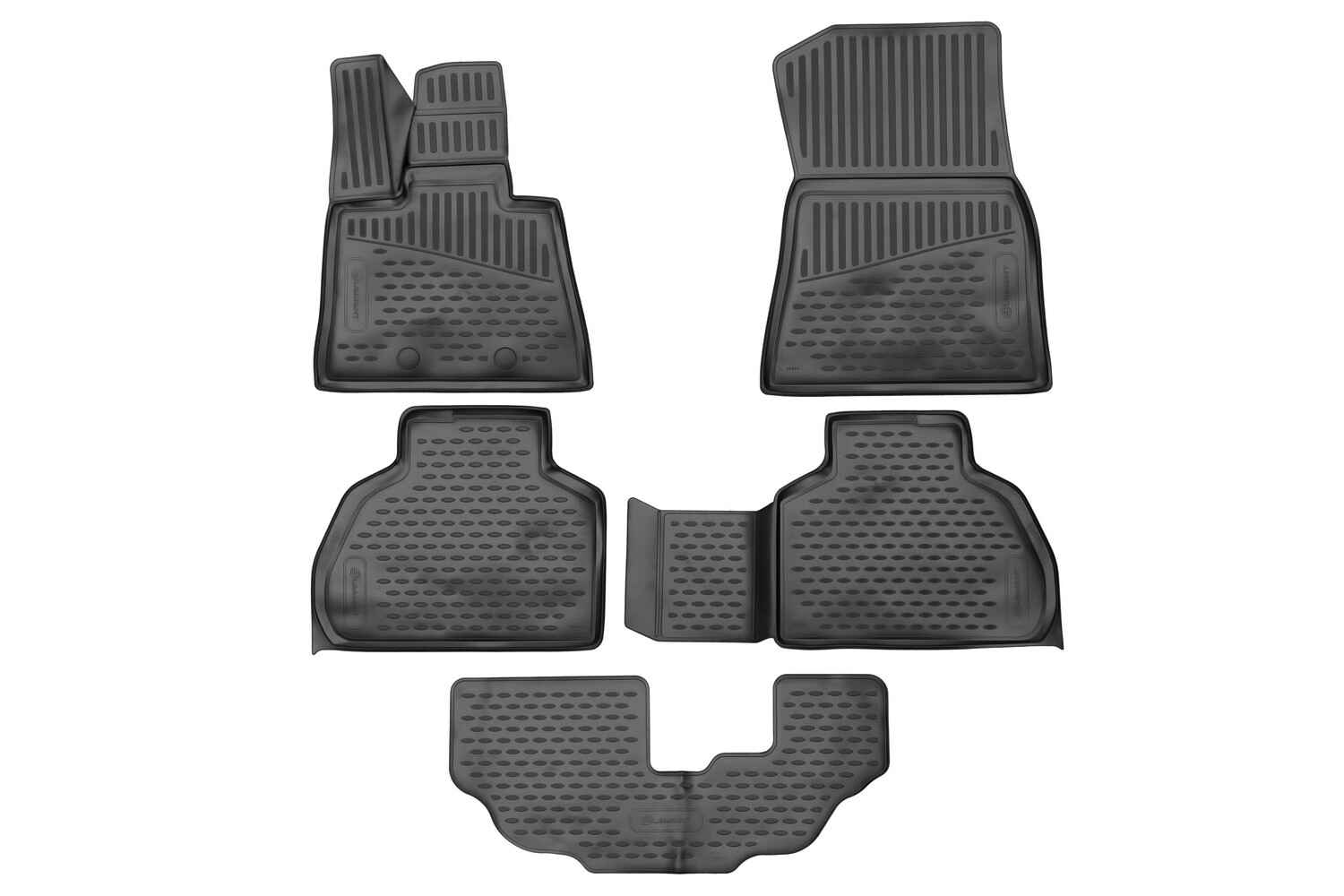 Коврики 3D в салон подходят для, подходит для BMW X7, 2019->  внедорожник, 5шт. (полиуретан)