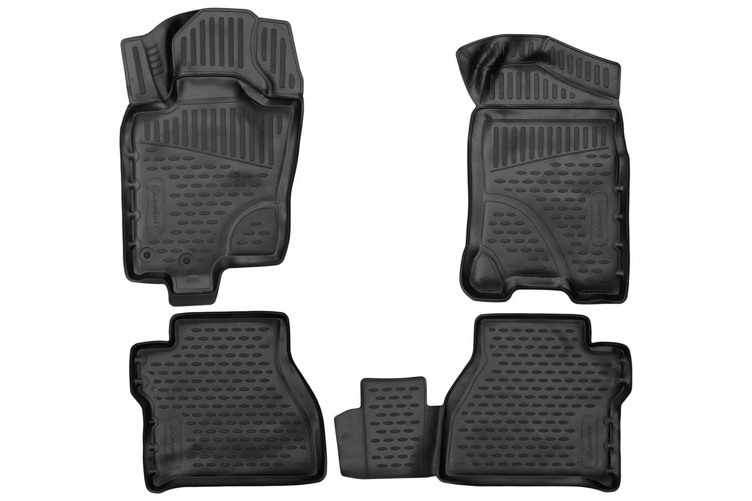 Коврики 3D в салон подходят для, подходит для NISSAN Navara, 2015->  пикап, Европа, 4шт. (полиуретан)