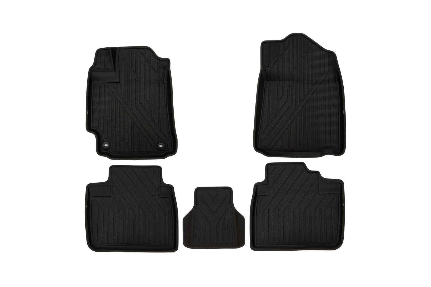 Коврики KVEST 3D в салон подходят для TOYOTA Camry, 2011-2017, XV50, 5 шт. (полиуретан, черный, черный) / Тойота Камри