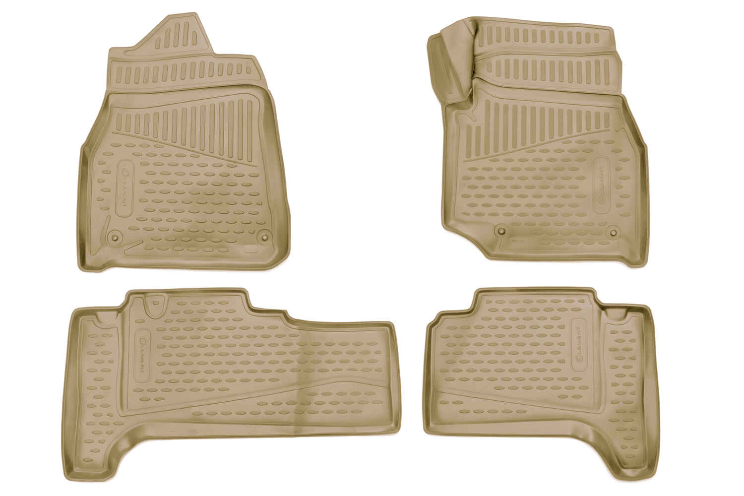 Коврики 3D в салон TOYOTA Land Cuiser (J100), 1998-2007, П.Р. 4WD, дизель, АКПП, 4 шт. (полиуретан, бежевые) / Тойота Ленд крузер