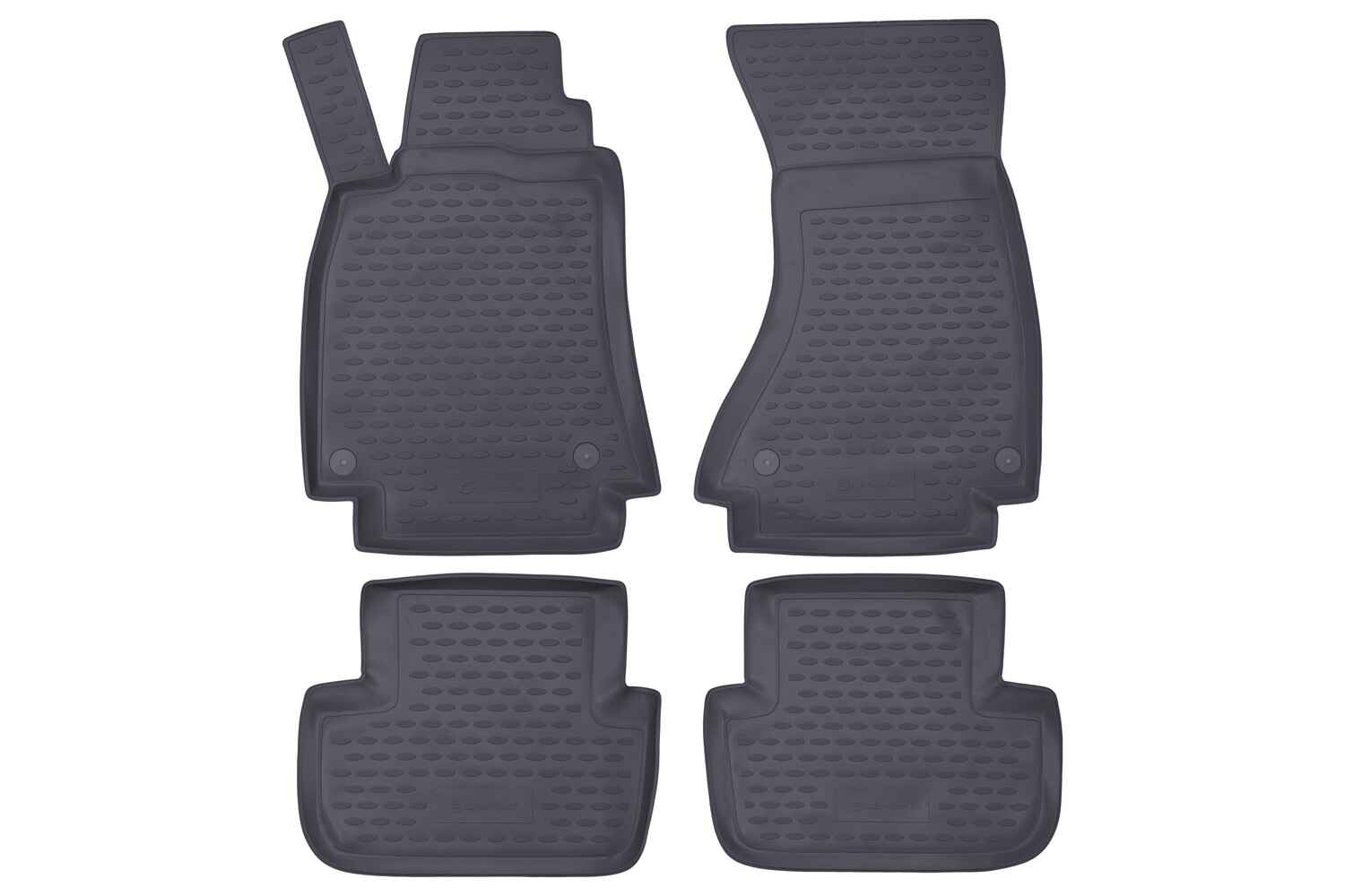 Коврики в салон AUDI A-4 B8, 2007-2015, АКПП, 4 шт. (полиуретан, серые) / Ауди А4