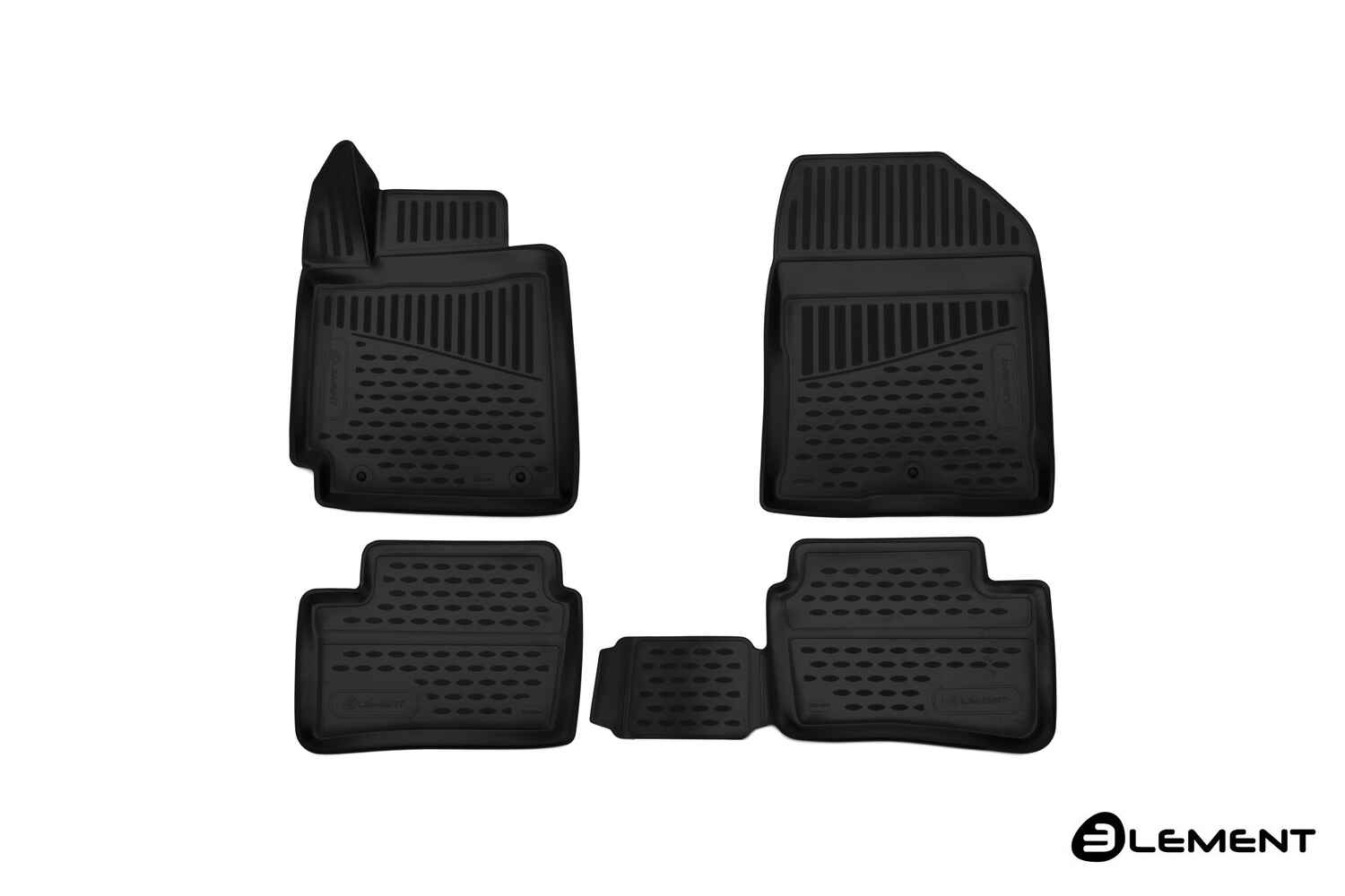 Коврики 3D в салон, подходит для KIA Picanto, 2017->, хб., 4 шт. (полиуретан)