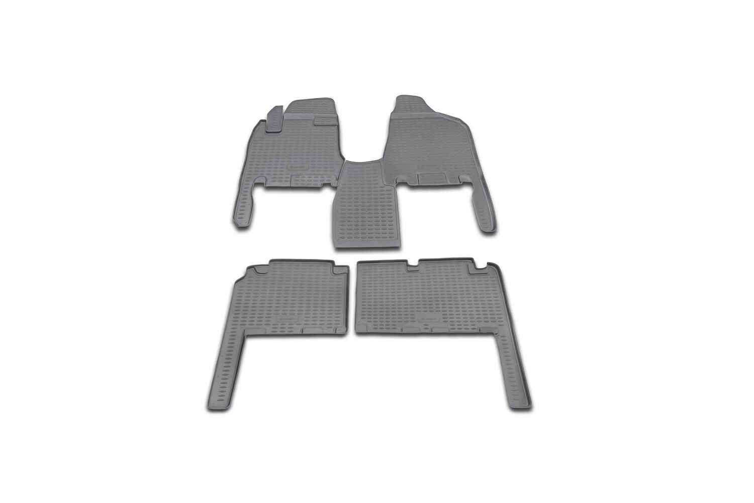 Коврики в салон подходят для KIA Carnival (II), 2006-2014, АКПП4,  шт. (полиуретан) / Киа Карнивал